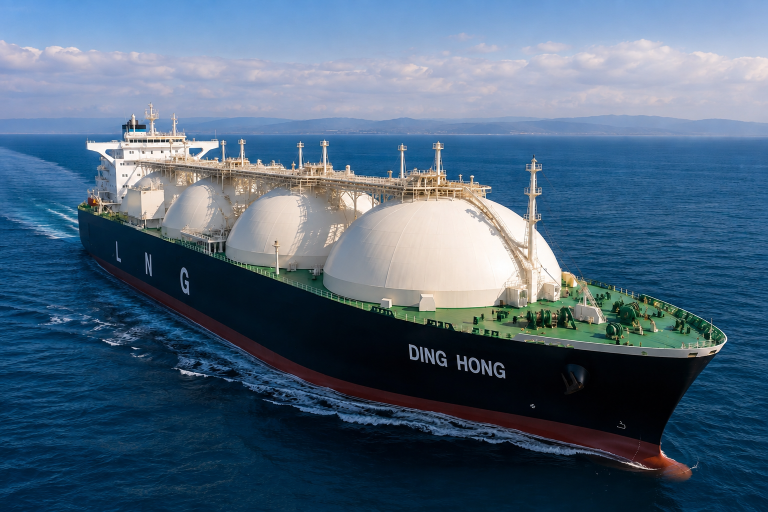 LNG tanker supporting international energy supply
